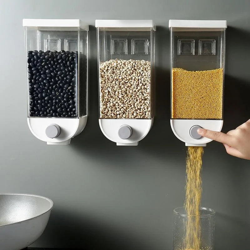 Wall-Mounted Multi-Grain Sealed Jars