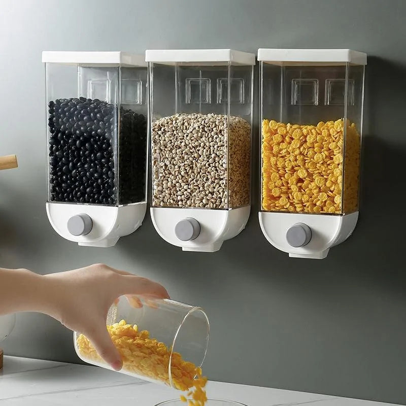 Wall-Mounted Multi-Grain Sealed Jars